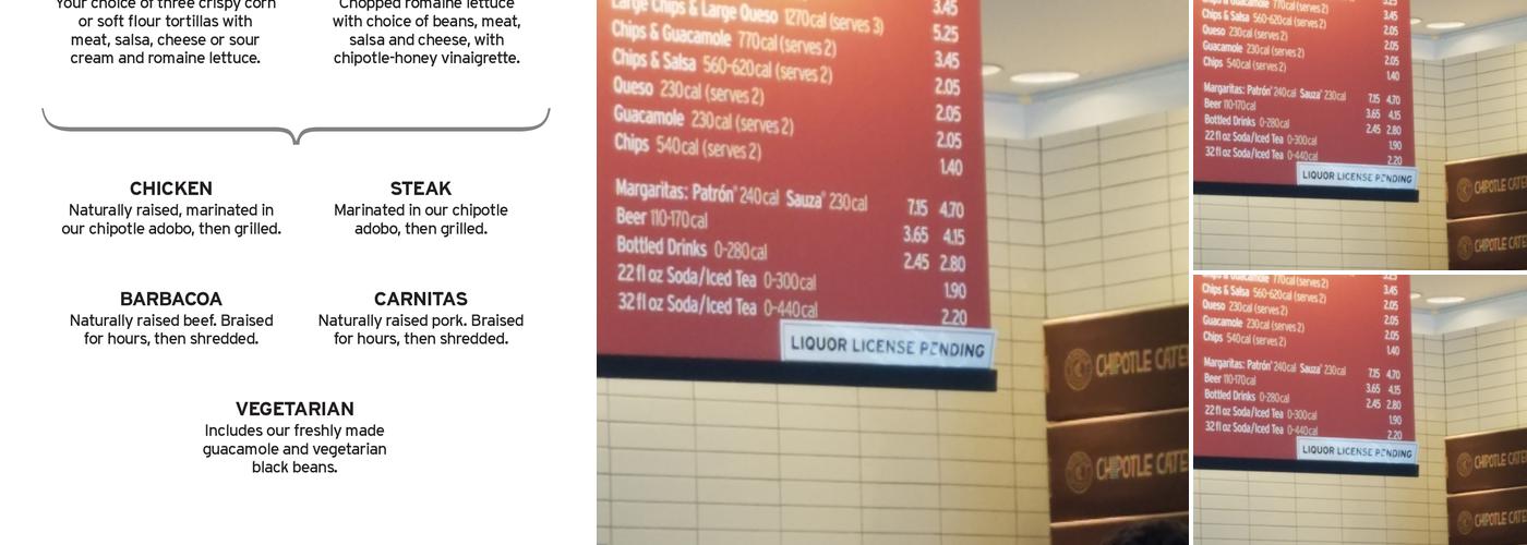 Chipotle Mexican Grill Menu