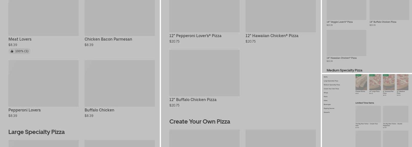 Pizza Hut Menu