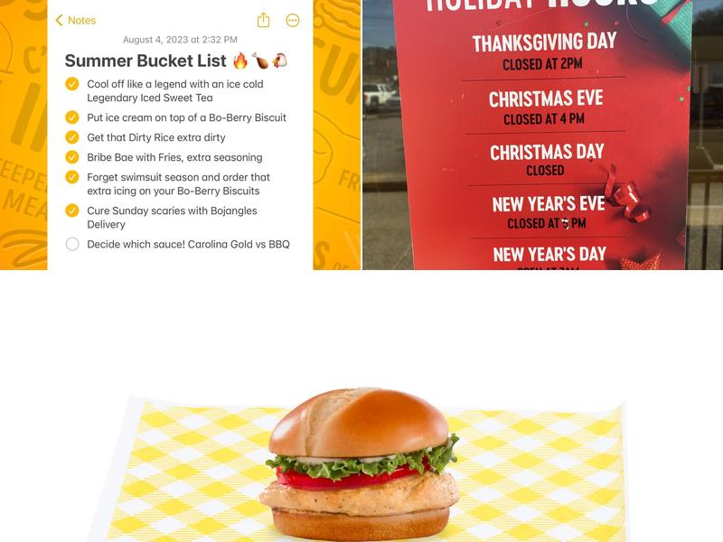 Bojangles Menu