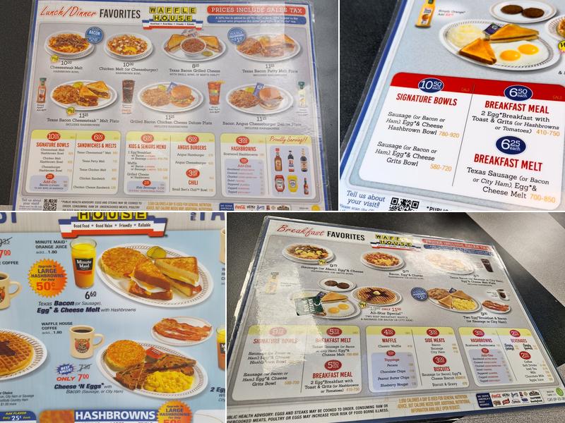 Waffle House Menu