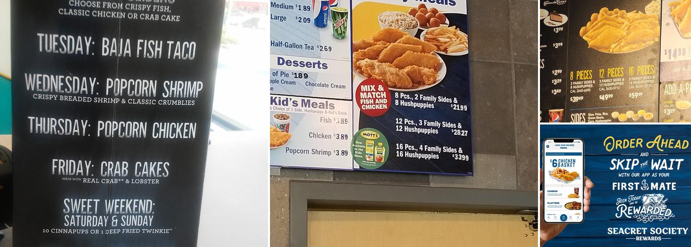 Long John Silver's Menu