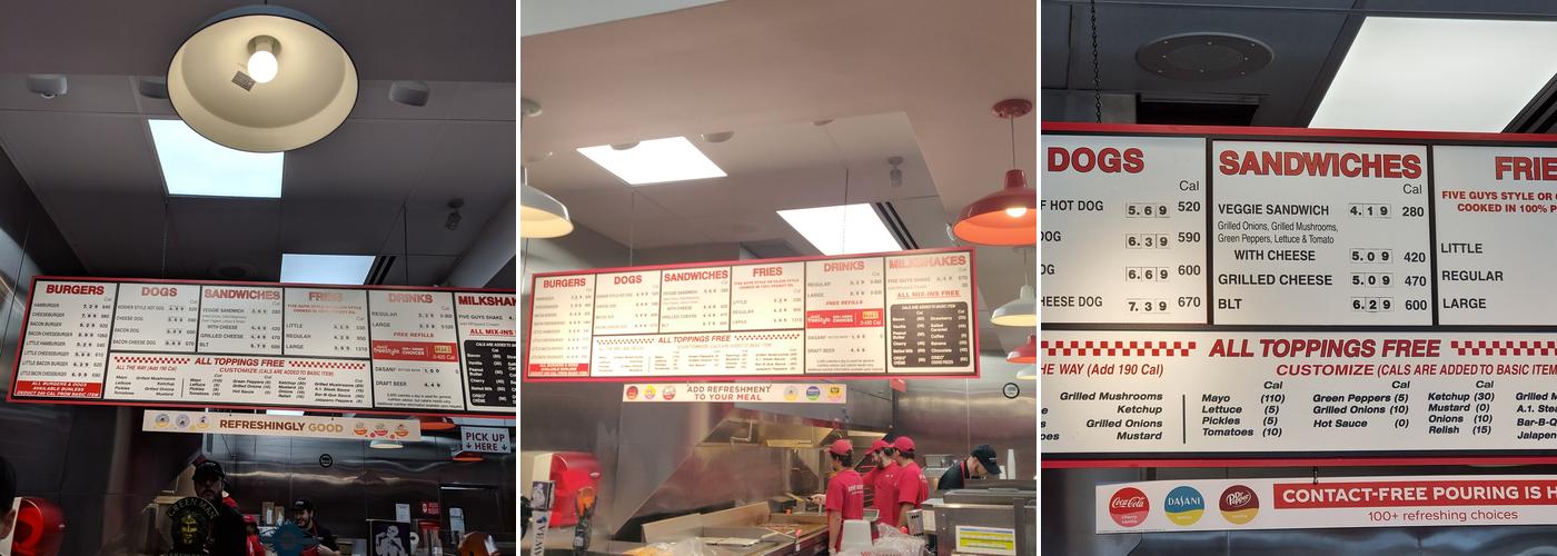 Five Guys Menu