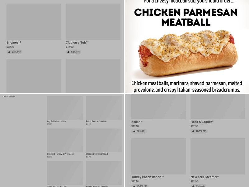 Firehouse Subs Tunnel Rd Menu