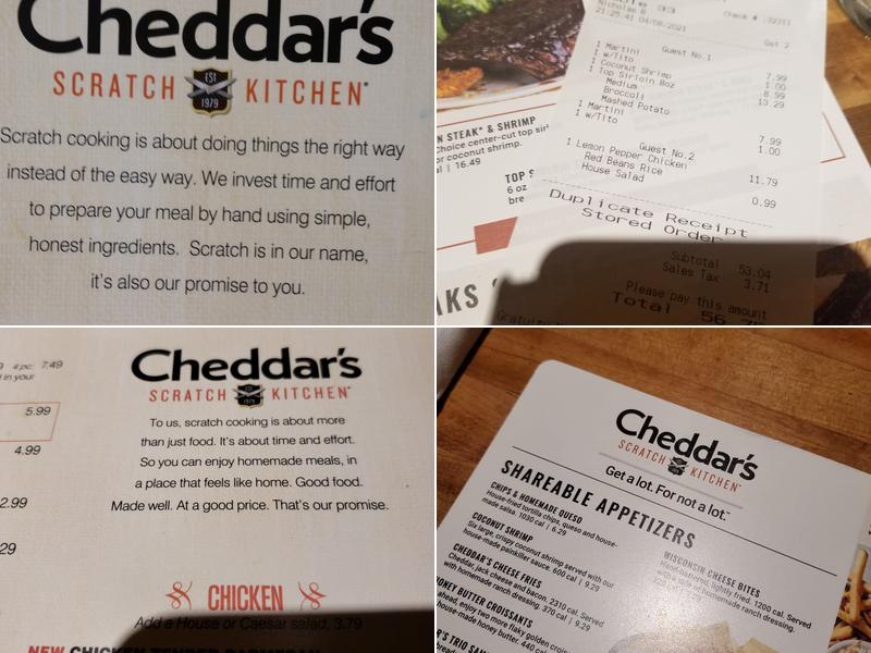 Cheddar's Scratch Kitchen Menu