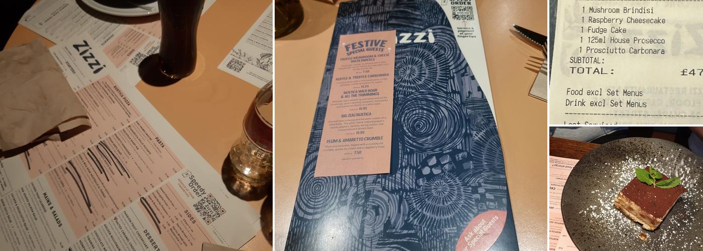 Zizzi - Bath Menu