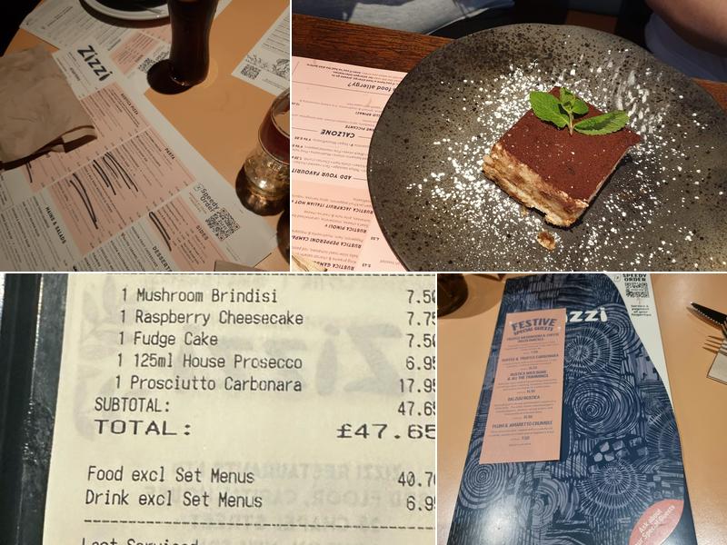 Zizzi - Bath Menu