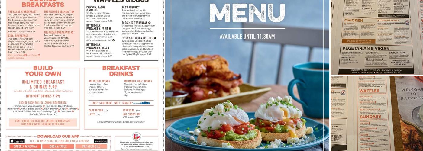 Harvester Sir Winston Churchill Rochdale Menu