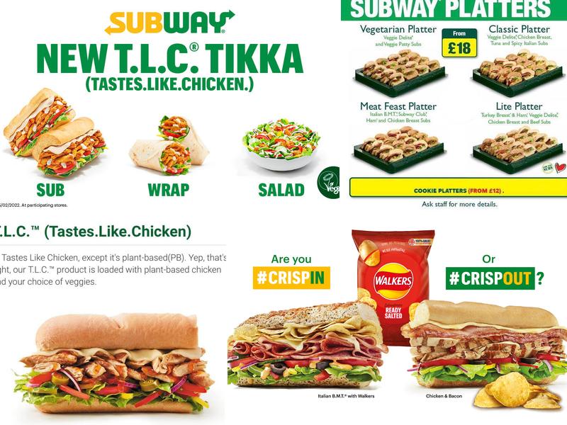 Subway Menu