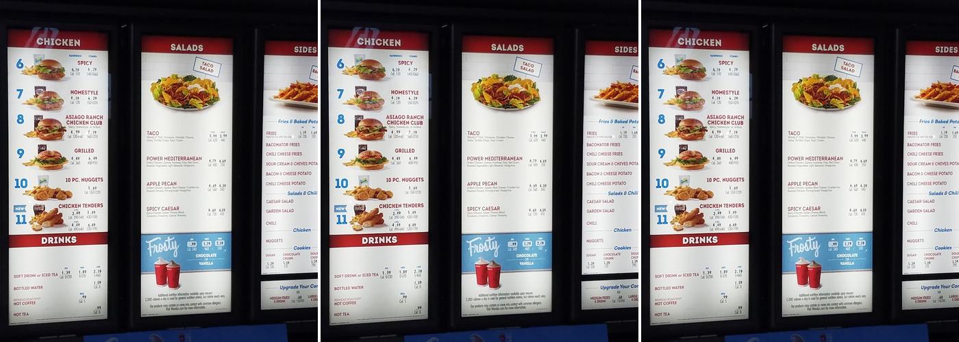 Wendy's Menu