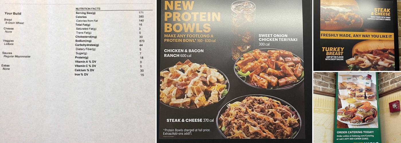 Subway Menu