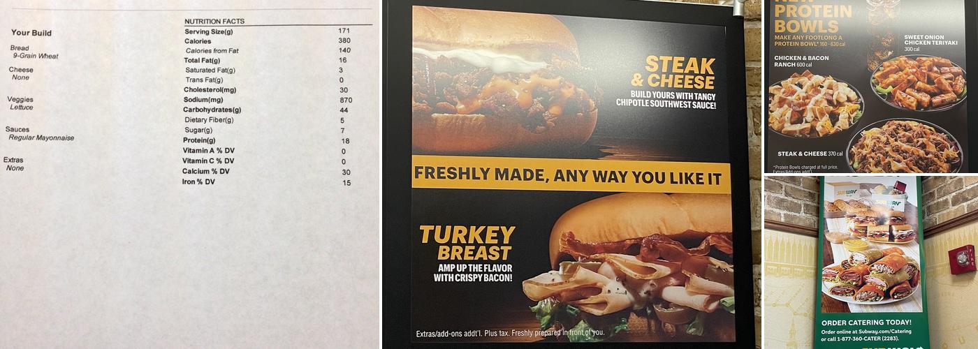 Subway Menu