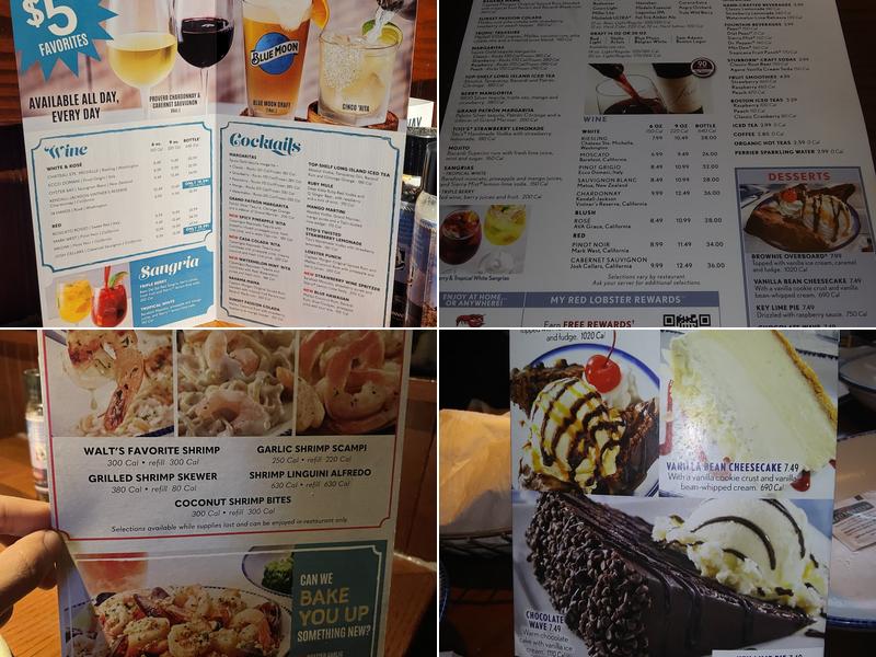 Red Lobster Menu