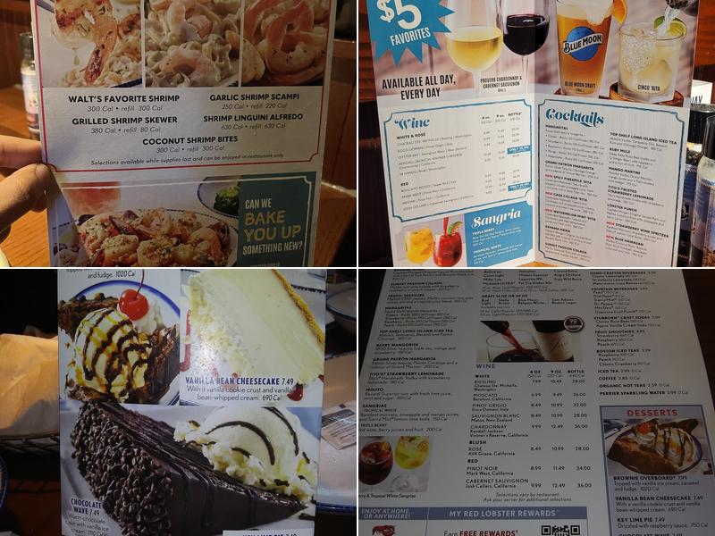 Red Lobster Menu