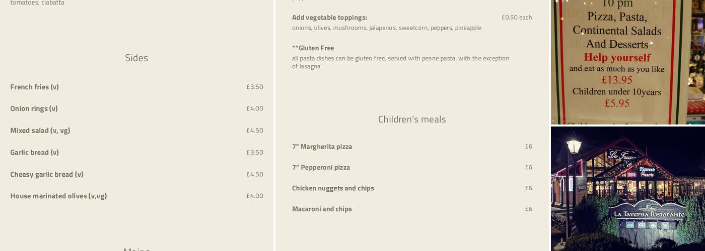 La Taverna Menu