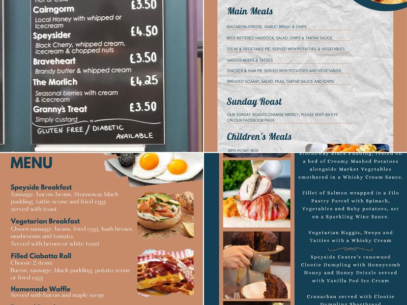 Speyside Centre Menu