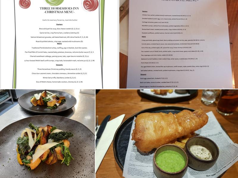 Three Horseshoes Inn Menu