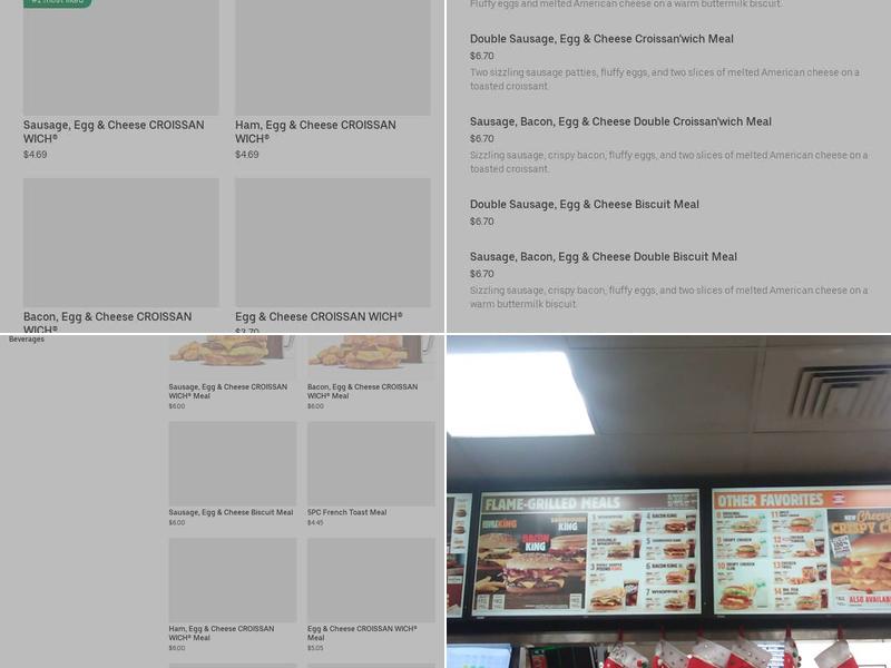 Burger King Menu