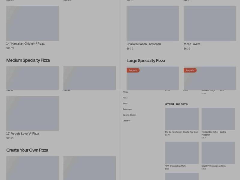 Pizza Hut Menu