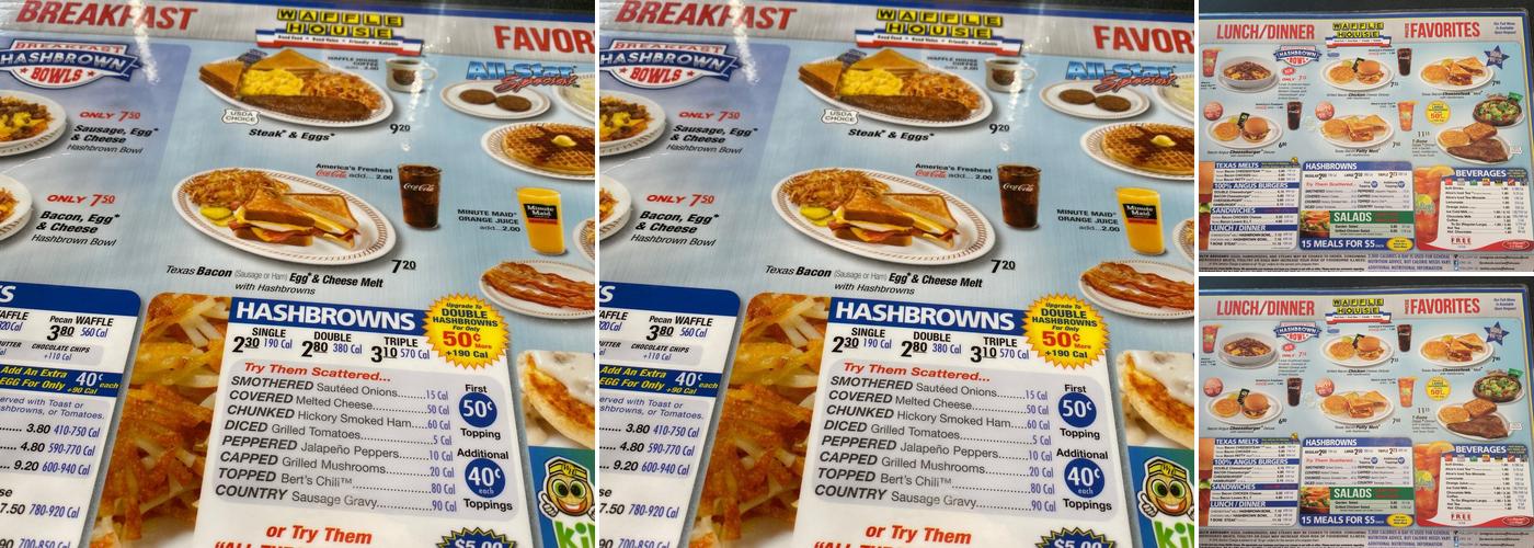 Waffle House Menu