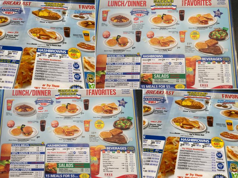 Waffle House Menu