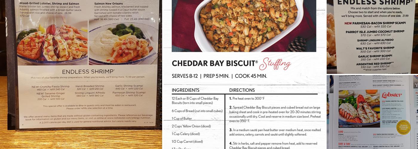 Red Lobster Menu