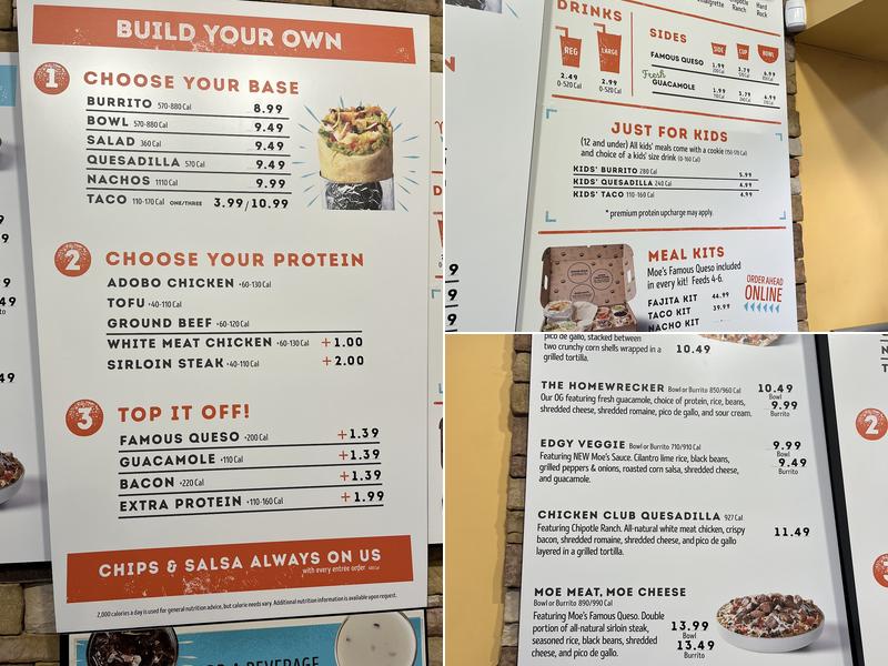 Moe's Southwest Grill Menu