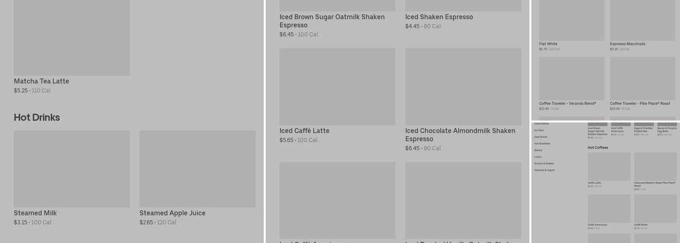 Starbucks Menu