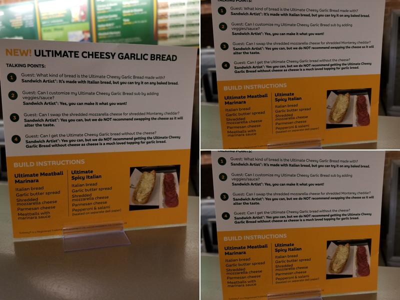 Subway Menu