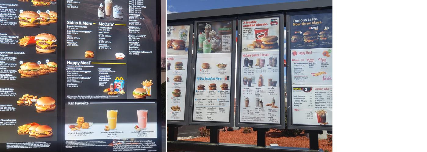 McDonald's Menu