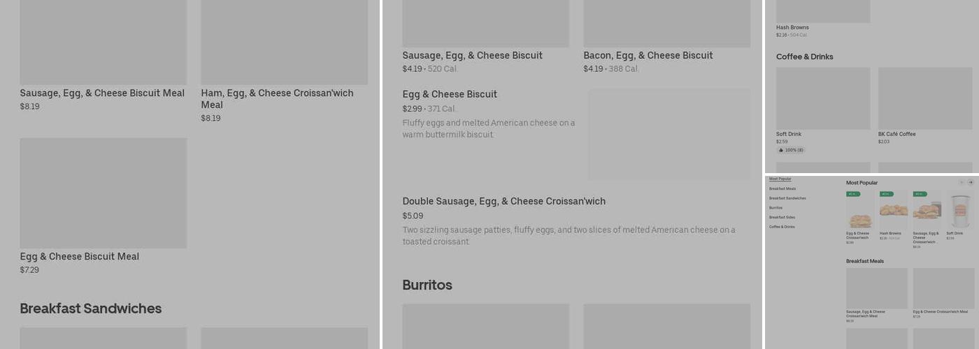 Burger King Menu