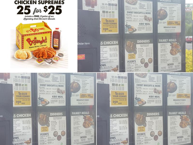 Bojangles Menu