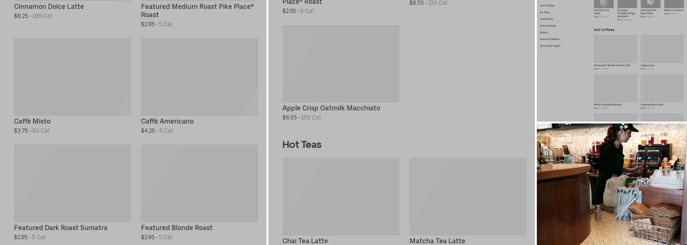 Starbucks Coffee Company Menu