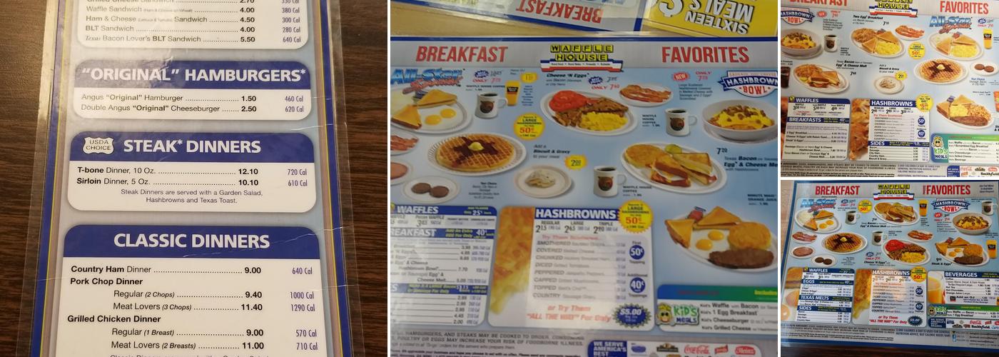 Waffle House Menu