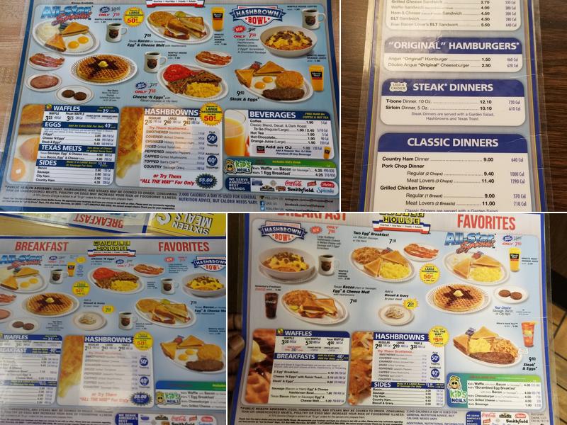 Waffle House Menu