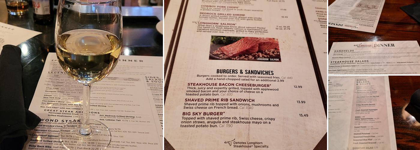 LongHorn Steakhouse Menu