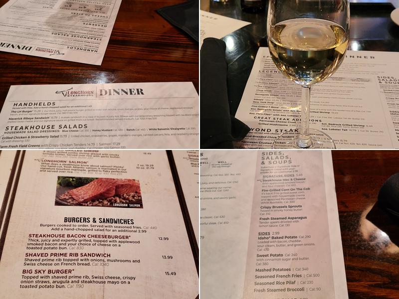 LongHorn Steakhouse Menu