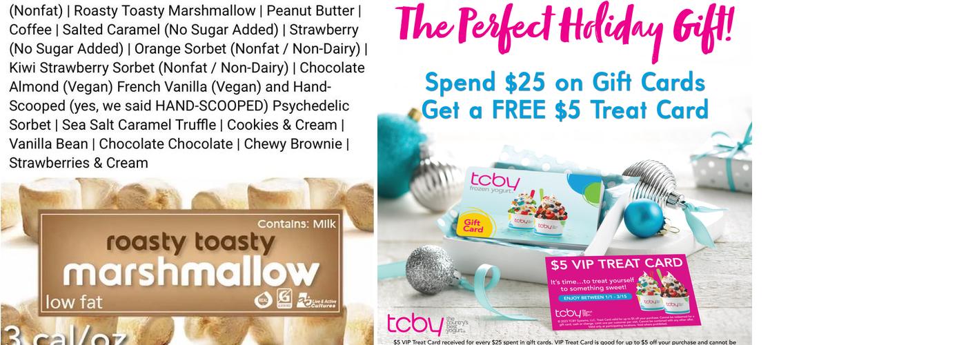 TCBY Menu