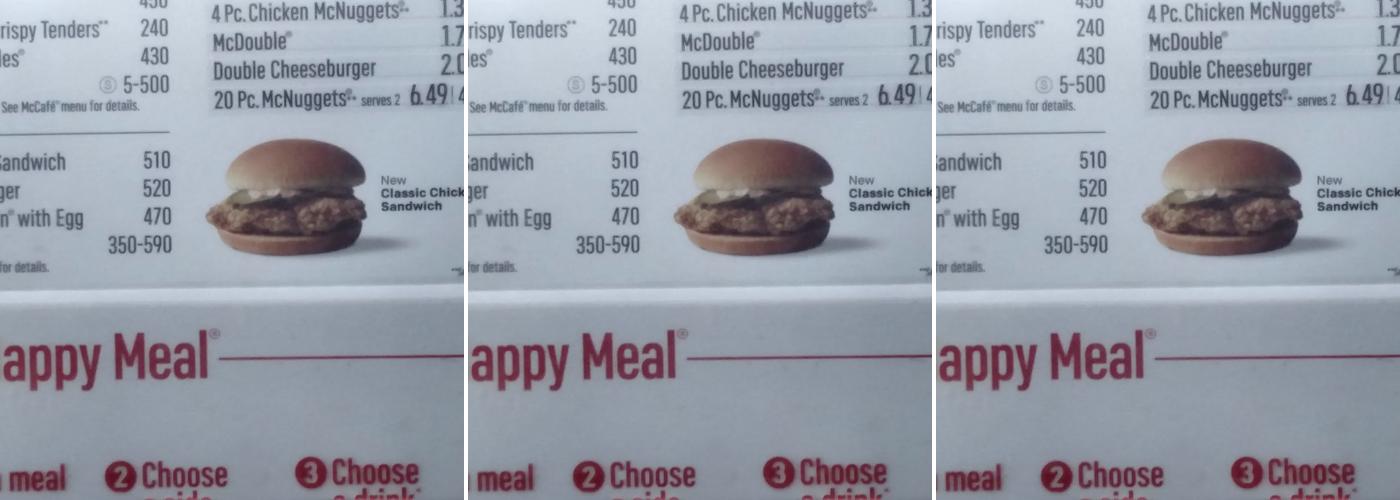 McDonald's Menu