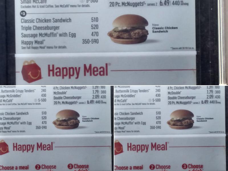 McDonald's Menu