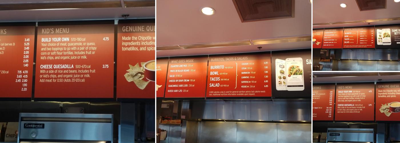 Chipotle Mexican Grill Menu