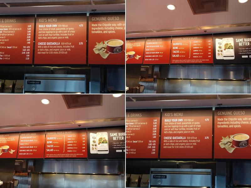 Chipotle Mexican Grill Menu