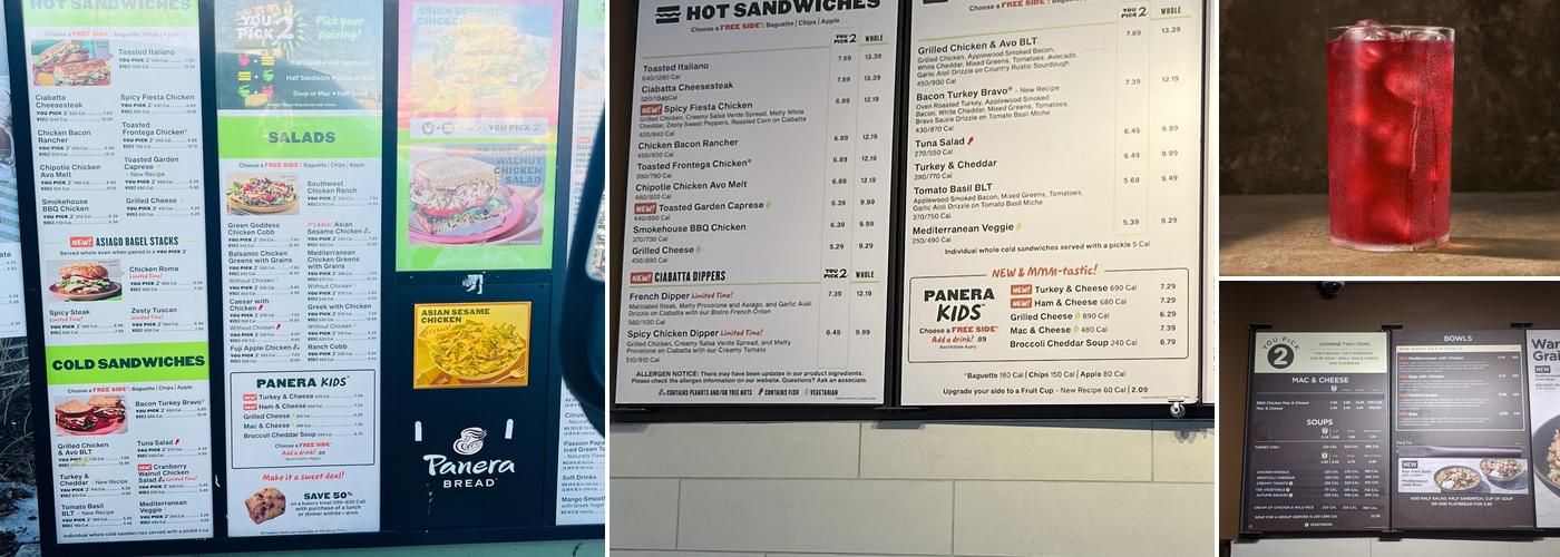Panera Bread Menu