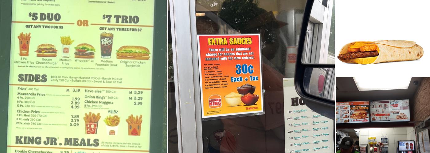 Burger King Menu