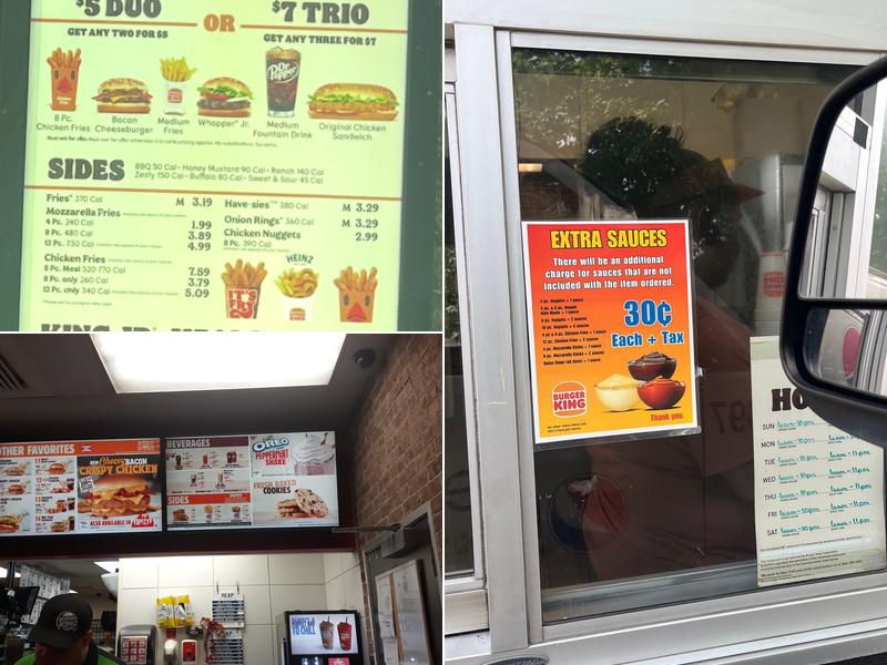 Burger King Menu