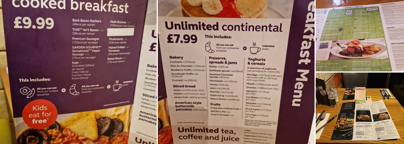 Beefeater The Turnpike Menu