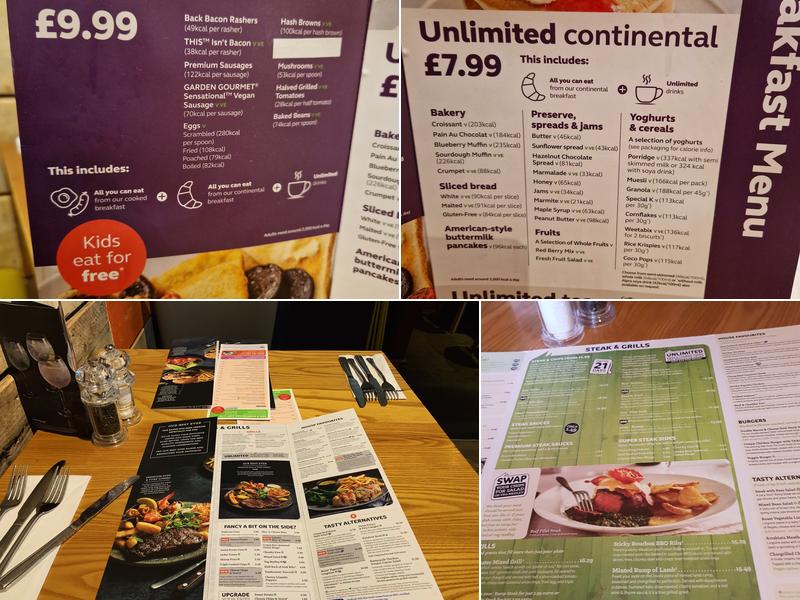 Beefeater The Turnpike Menu