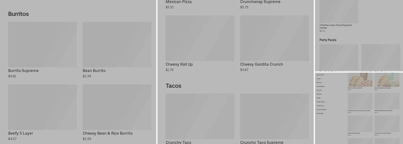 Taco Bell / KFC Menu