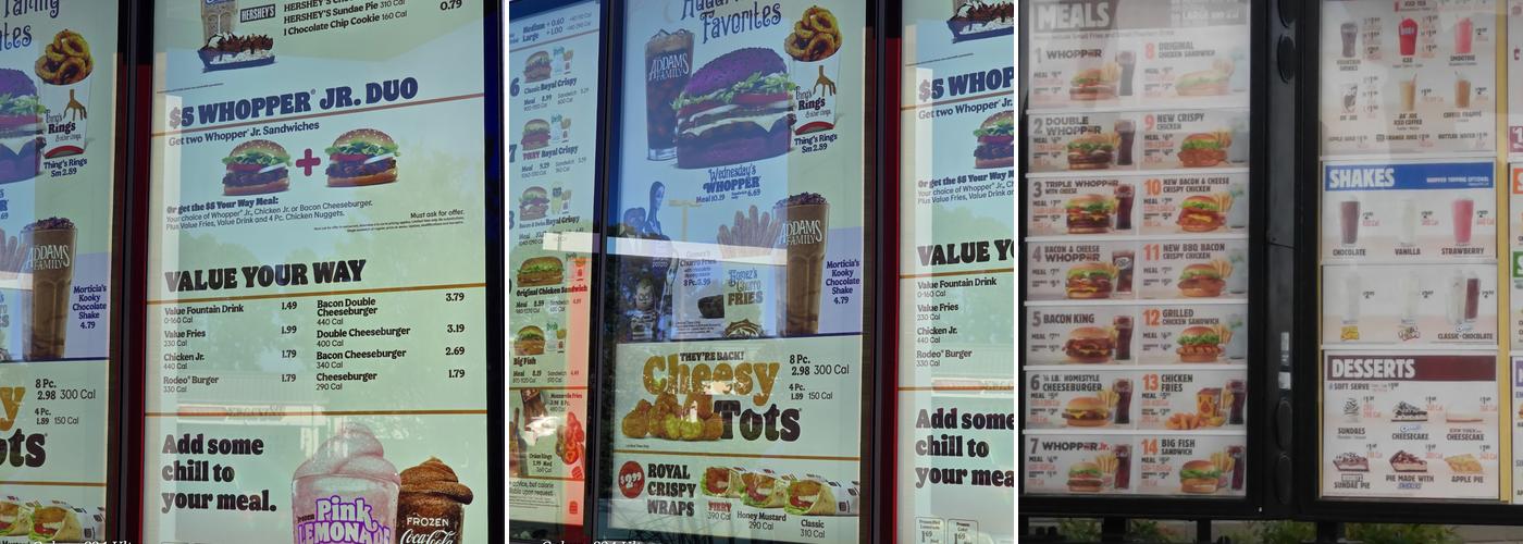 Burger King Menu