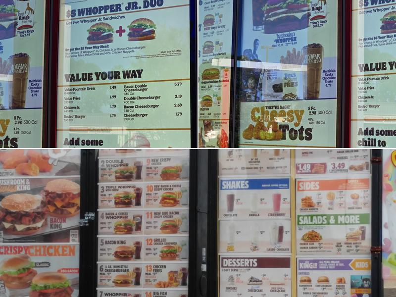 Burger King Menu