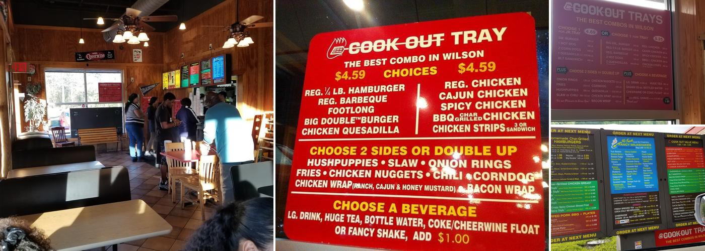 Cook Out Menu